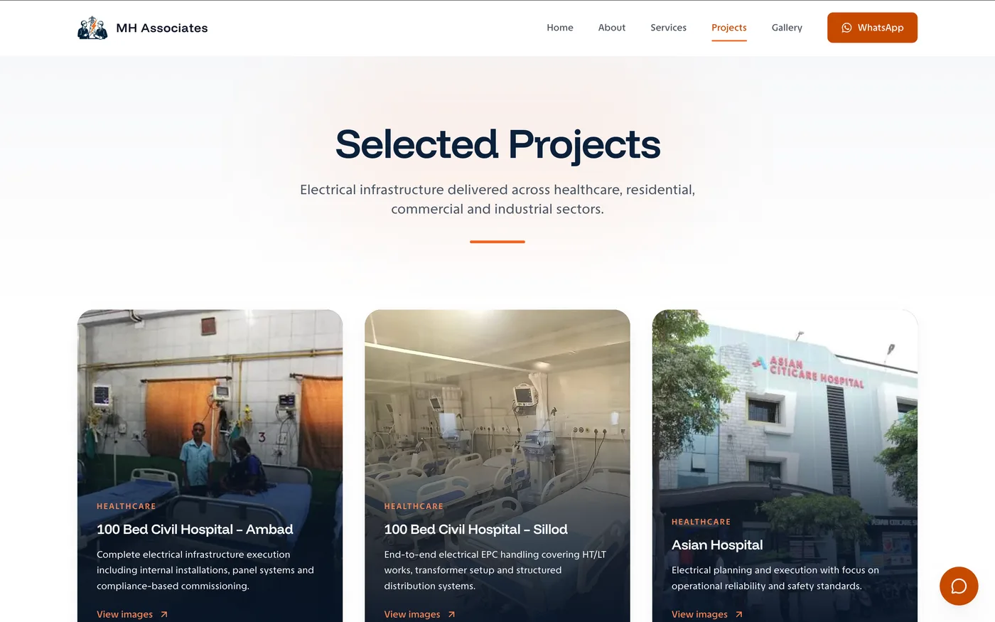 Selected Projects — real hospital and industrial work